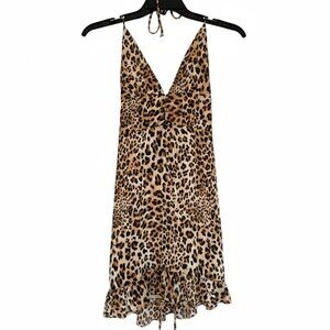 Fashion Nova Running Wild Leopard Print Off Shoulder Mini Dress Size Small